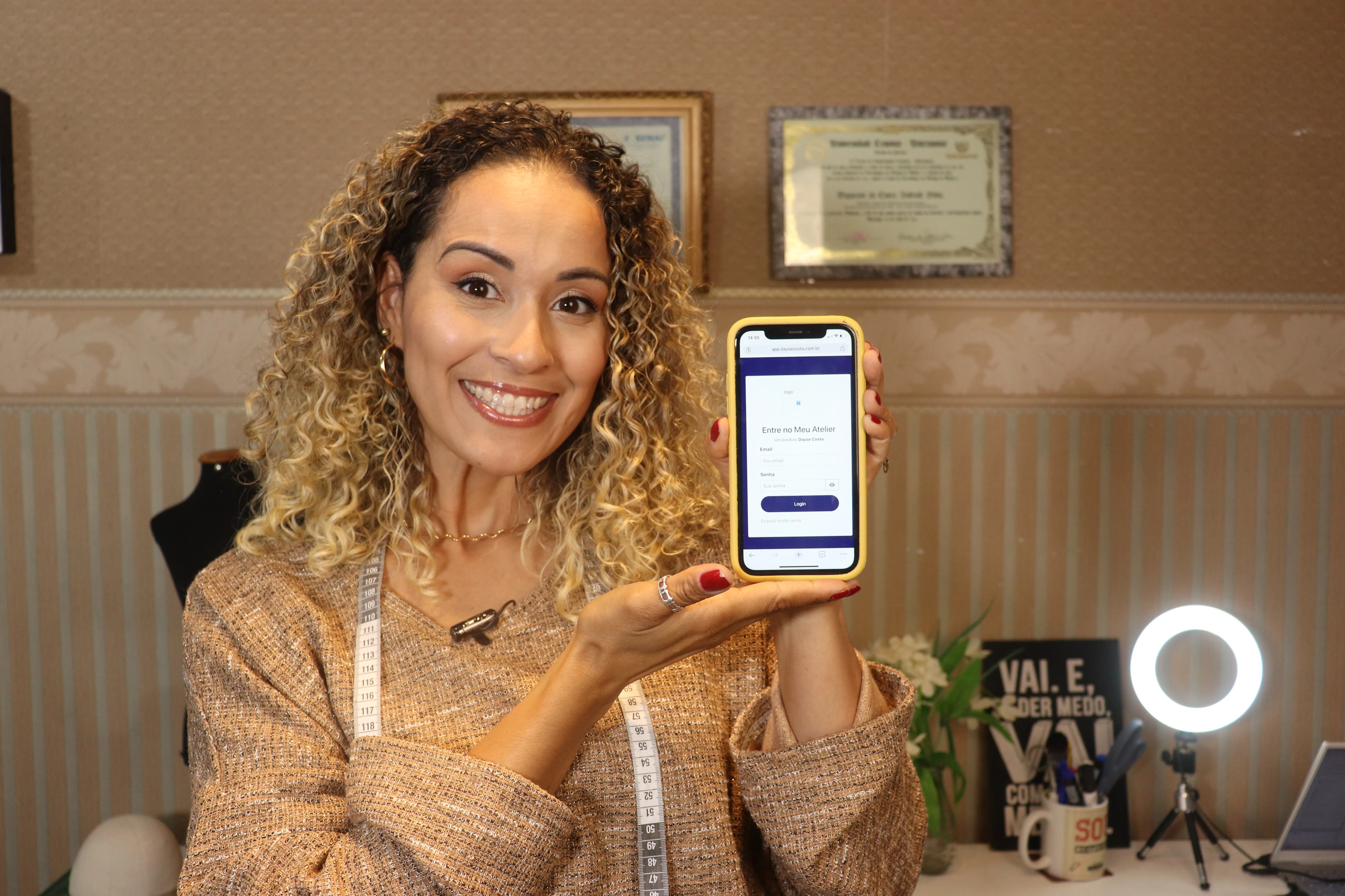 Interface do software Meu Ateliê